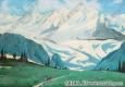 全山石油畫 天山 高清大圖下載