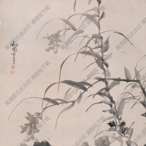 清 李孝《花卉水鳥(niǎo)圖》國(guó)畫(huà)高清大圖下載