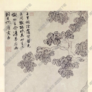 明 唐伯虎唐寅《桐蔭清夢(mèng)圖》國(guó)畫(huà)高清大圖下載