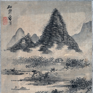 明末清初 藍(lán)瑛《山水十開(kāi)》-2 國(guó)畫(huà)高清大圖下載