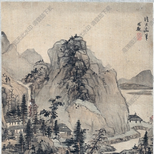 明末清初 藍(lán)瑛《山水十開(kāi)》-3 國(guó)畫(huà)高清大圖下載