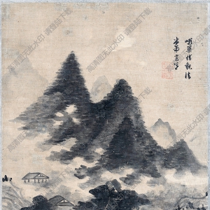 明末清初 藍(lán)瑛《山水十開(kāi)》-6 國(guó)畫(huà)高清大圖下載