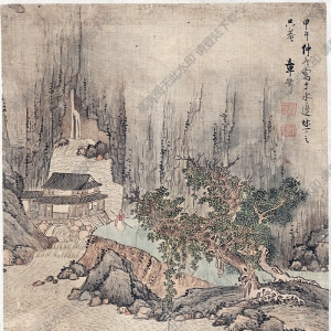 明末清初 藍(lán)瑛《山水十開(kāi)》-9 國(guó)畫(huà)高清大圖下載