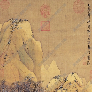 明 藍瑛《溪山雪霽圖》國畫高清大圖下載