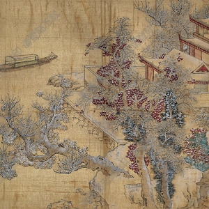 明 藍(lán)瑛《雪溪圖》國(guó)畫高清大圖下載