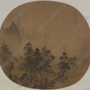 宋 夏圭《煙岫林居圖》國(guó)畫(huà)高清大圖下載