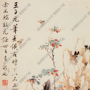 清 王武《花卉》-9國(guó)畫高清大圖下載