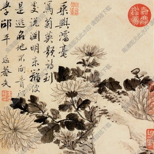 清 王武《花卉》-11國(guó)畫高清大圖下載