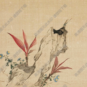 清 居廉《花卉奇石》-11國(guó)畫(huà)高清大圖下載