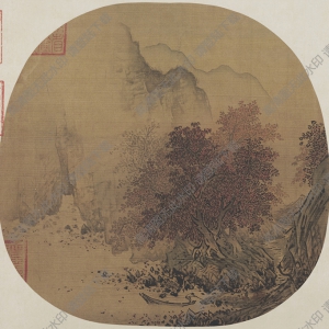 蕭照《秋山紅樹(shù)圖》國(guó)畫(huà)高清大圖下載