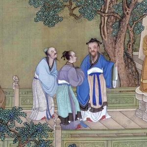 清 冷枚《養(yǎng)正圖》-5國(guó)畫(huà)高清大圖下載