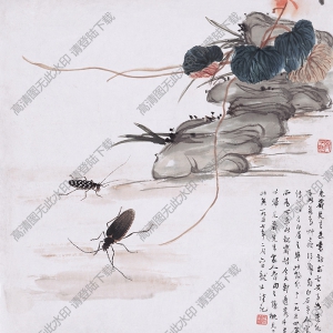 黃胄《八開冊頁》-3國畫高清大圖下載