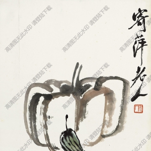 齊白石作品_南瓜與絲瓜_高清大圖下載