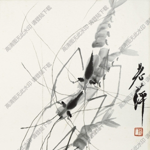 齊白石作品_三只蝦_高清大圖下載