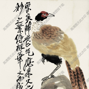 齊白石名畫_鳳凰_稟炎離之正氣_應(yīng)朱火之禎祥_高清大圖下載