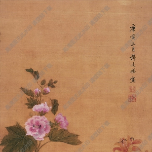 清 蔣廷錫《蜀葵萱花圖》國(guó)畫(huà)高清大圖下載