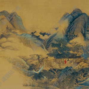 清 吳歷《槐榮堂圖》國(guó)畫(huà)高清大圖下載