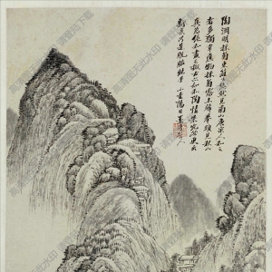 清 吳歷《擬古脫古圖》國(guó)畫(huà)高清大圖下載