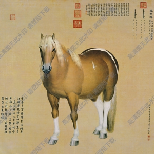 郎世寧超高清《駿馬雪點(diǎn)雕》國畫百度云網(wǎng)盤下載