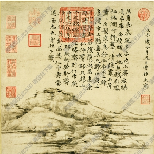 倪瓚超高清《容膝齋圖》國(guó)畫(huà)百度云網(wǎng)盤(pán)下載