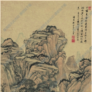 王翚超高清《水閣幽山圖》國(guó)畫百度云網(wǎng)盤下載