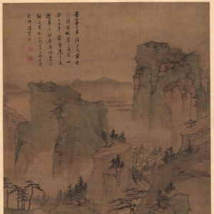 查士標(biāo)_超高清_著色山水立軸_百度云網(wǎng)盤下載