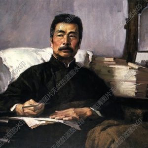 湯小銘油畫作品_魯迅肖像_永不休戰(zhàn)_高清大圖下載