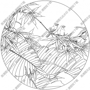 竹子白描線(xiàn)稿11高清圖片下載