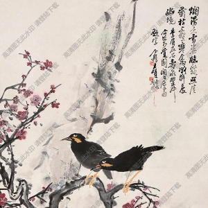 王個(gè)簃作品 花鳥 高清大圖下載