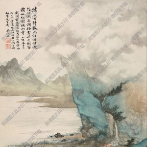 吳湖帆國畫作品 霜林煙浦 高清下載