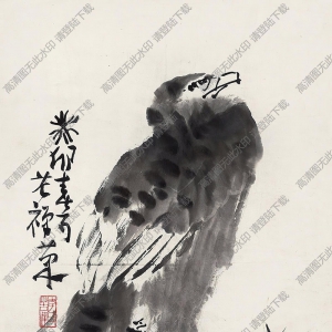 李苦禪國(guó)畫(huà)作品 松鷹圖4 高清下載