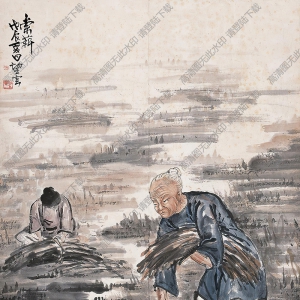 趙望云國(guó)畫(huà)作品 索薪 高清下載