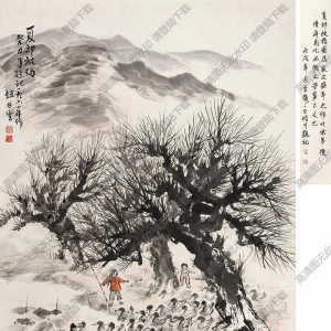 趙望云國(guó)畫(huà)作品 夏郊放鴨圖 高清下載