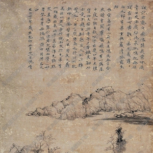 倪云林國(guó)畫作品 溪樵岸邊 高清下載