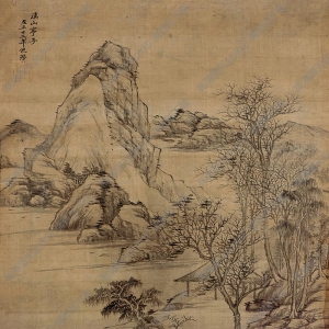 倪云林國(guó)畫作品 溪山亭子 高清下載