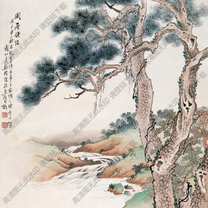 徐燕蓀國(guó)畫(huà)作品 風(fēng)塵俠侶圖 高清下載