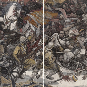 許勇國畫作品_義和團(tuán)血戰(zhàn)廊坊_高清大圖下載
