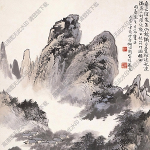 胡佩衡國(guó)畫作品 深山幽棲 高清下載