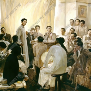 沈堯伊油畫作品_八七會議_高清大圖下載