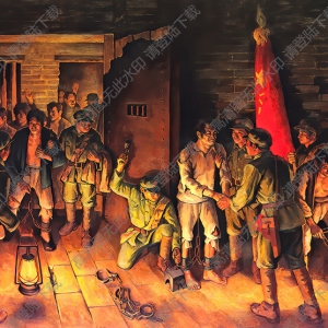 胡一川油畫_開鐐_高清大圖下載