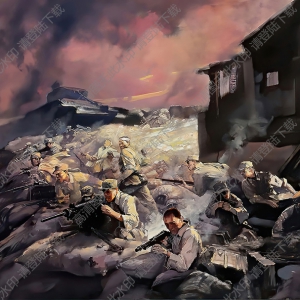 李如作品_萬福河阻擊戰(zhàn)_山東魯西南戰(zhàn)役_高清大圖下載