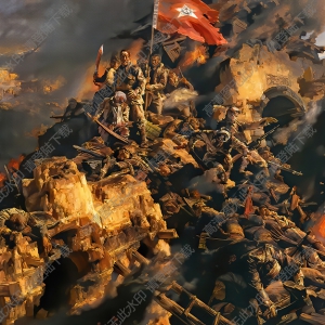 劉基作品_蒙虎_血戰(zhàn)高臺_高清大圖下載