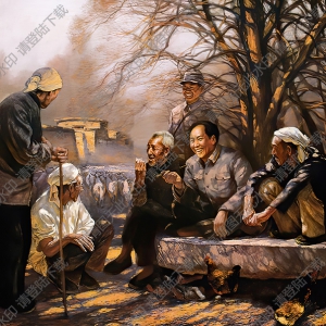 孫立新油畫作品_情系西北坡_高清大圖下載