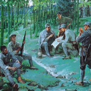 黃發(fā)祥油畫_戰(zhàn)斗在四明山_高清大圖下載