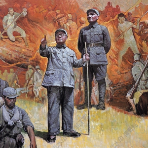 秦大虎作品_劉鄧大軍挺進中原_高清大圖下載