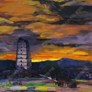 風景油畫_紅都瑞金1931_高清大圖下載