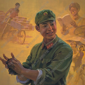 雷鋒精神_油畫高清大圖下載