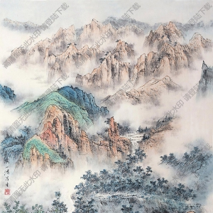 陶一清作品 山村圖 高清大圖下載