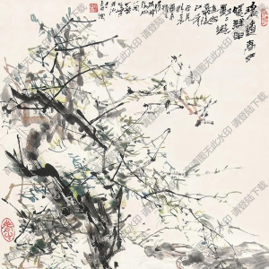 蔡鶴汀國(guó)畫(huà) 春柳群牛 高清大圖下載