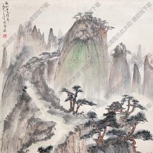 錢瘦鐵國畫作品 松亭待遠(yuǎn) 高清下載